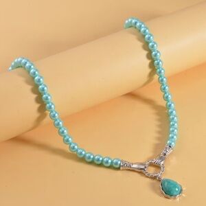 Amazonite, Sleeping Beauty Color Shell Pearl, Red and White Australian Crystal